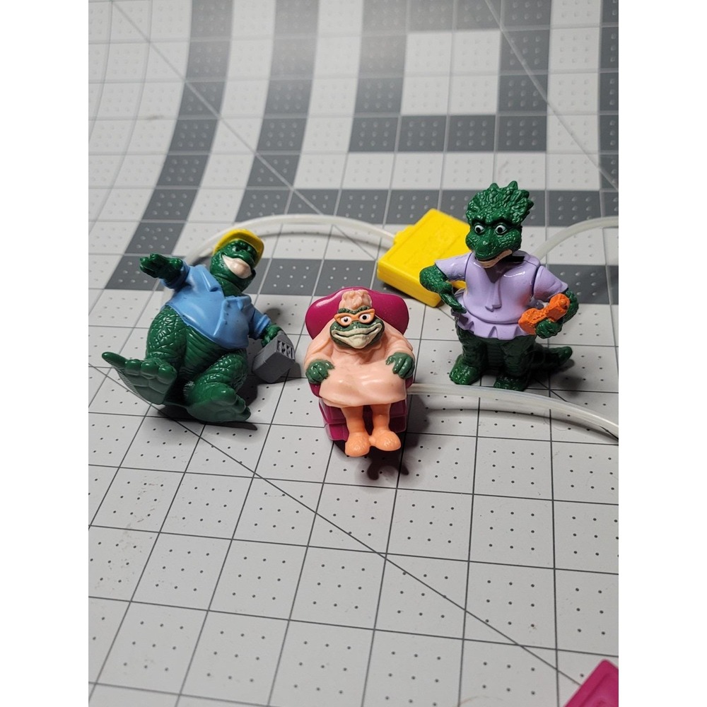 Vintage 1992 McDonalds Happy Meal Toys Dinosaurs TV Show Figurines- Lot Of 3